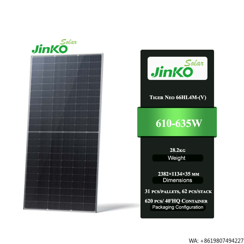 Jinko Solar Panel N-Type - Jinko Tiger Neo 66HL4M-(V) 610-635W Hoogwaardig
