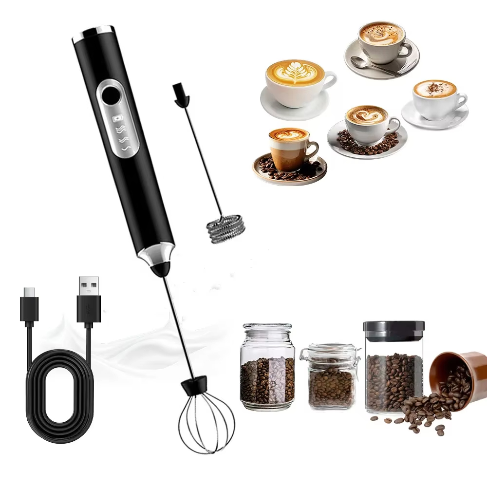 Renewable Energy Game - 1 elektrische melkopschuimer, oplaadbare handmixer met