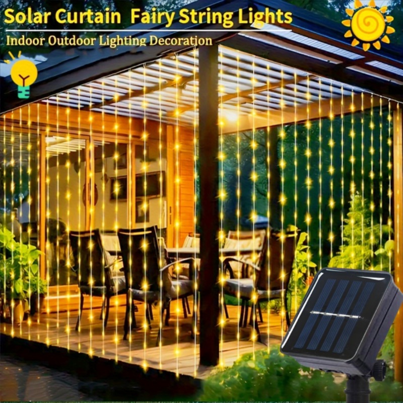 Waterproof Junction Box Solar - Solar Gordijn Lights 100/200/300 LED Outdoor