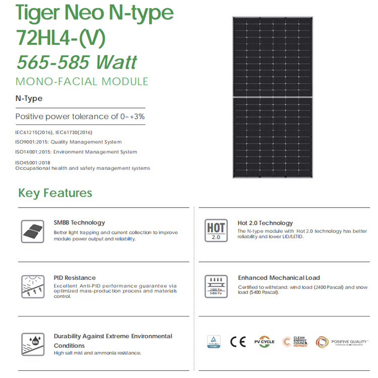 Jinko n Type Pv-module 610 Wat - Jinko Solar Panel N-Type recensie en prijs