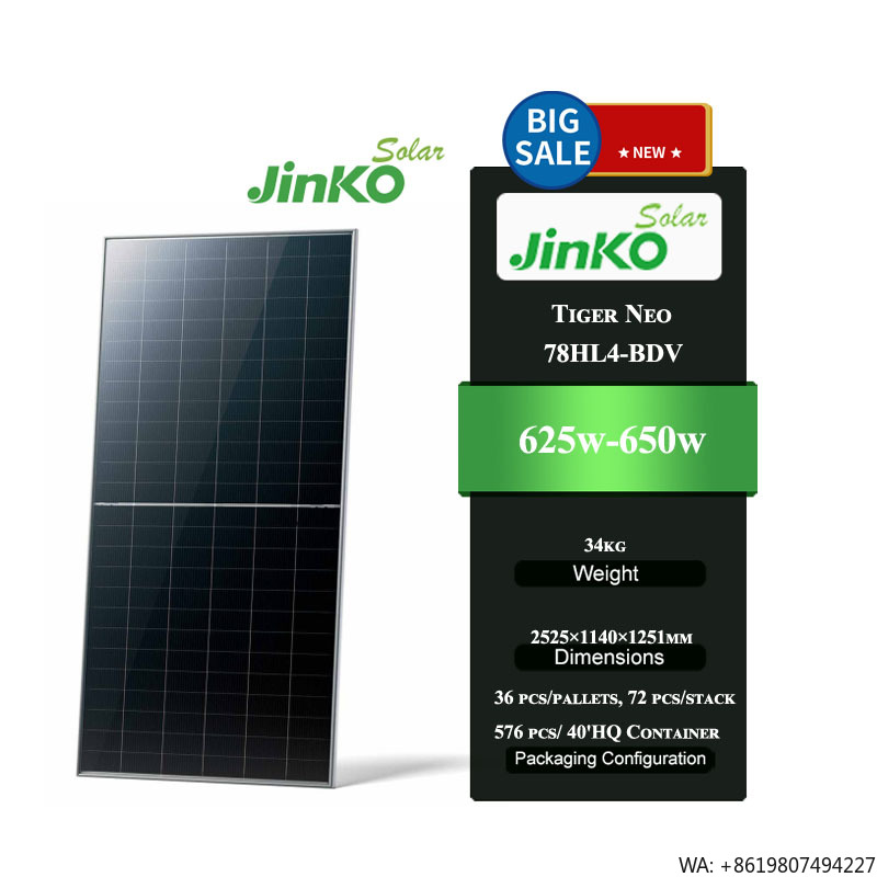 Jinko Tiger Neo 78HL4-BDV 625- - Jinko Solar Panel N-Type recensie en prijs